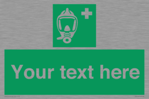 Custom sign safe condition Emergency escape breathing device